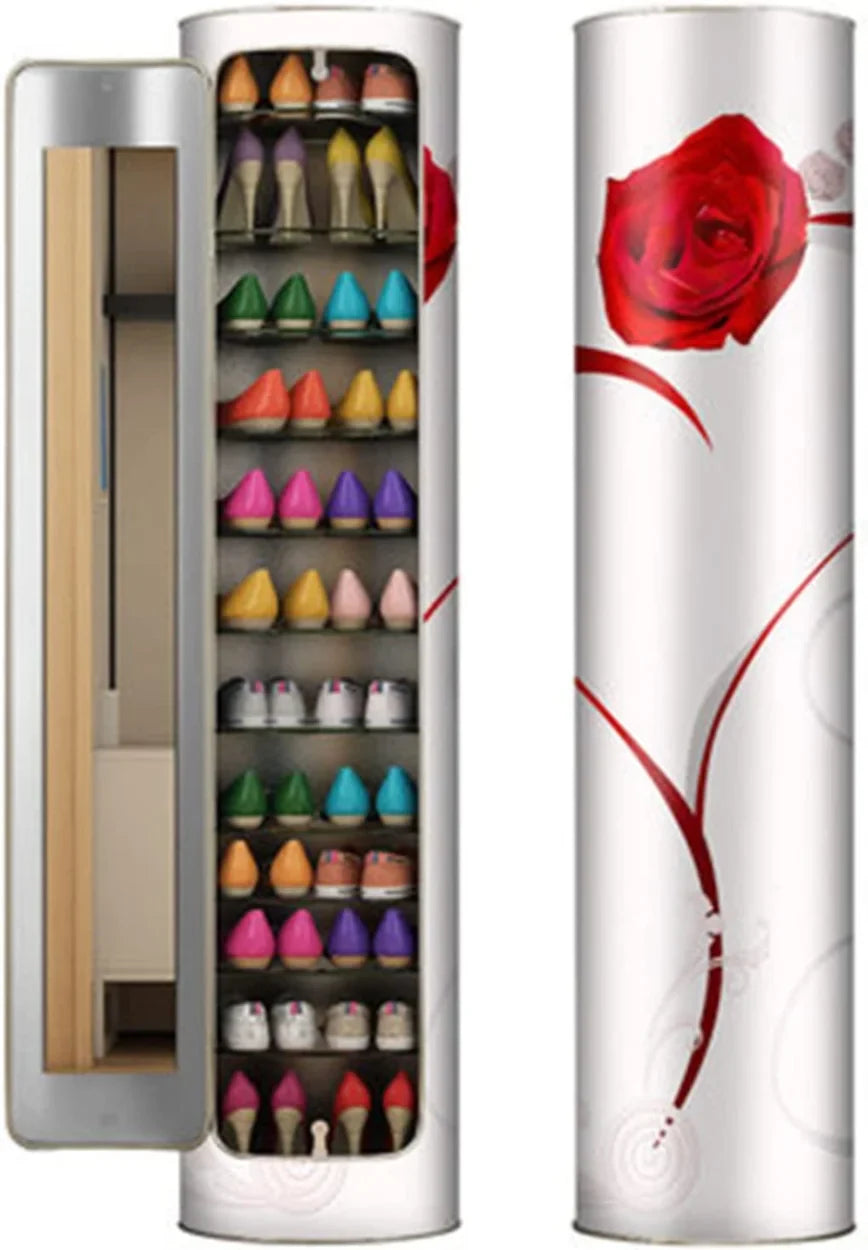 πβ¨ Rotating Shoe Cabinet with Mirror & Deodorizer β Large-Capacity & Hygienic!