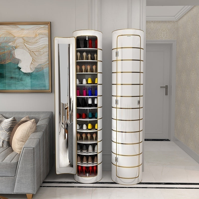 πβ¨ Rotating Shoe Cabinet with Mirror & Deodorizer β Large-Capacity & Hygienic!