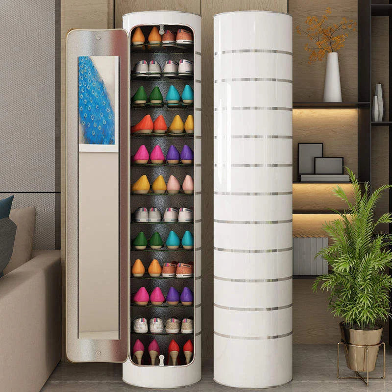 πβ¨ Rotating Shoe Cabinet with Mirror & Deodorizer β Large-Capacity & Hygienic!