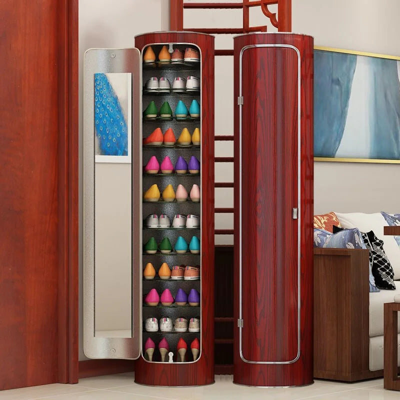 πβ¨ Rotating Shoe Cabinet with Mirror & Deodorizer β Large-Capacity & Hygienic!