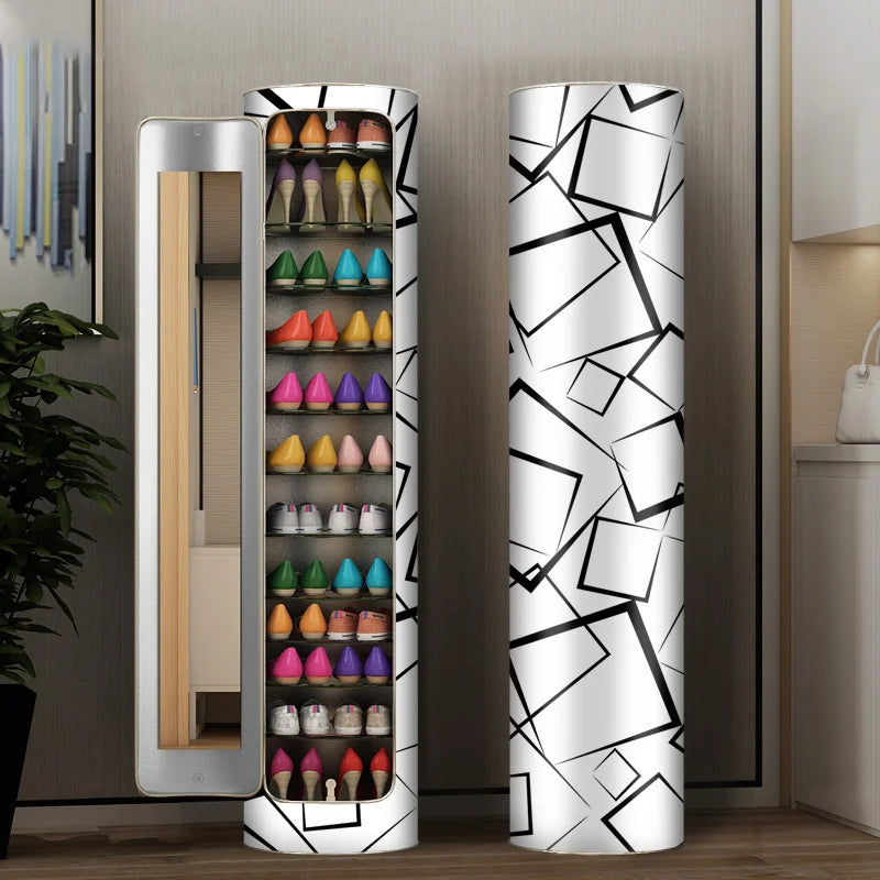 πβ¨ Rotating Shoe Cabinet with Mirror & Deodorizer β Large-Capacity & Hygienic!