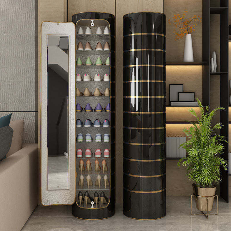 πβ¨ Rotating Shoe Cabinet with Mirror & Deodorizer β Large-Capacity & Hygienic!