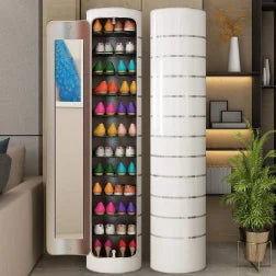 πβ¨ Rotating Shoe Cabinet with Mirror & Deodorizer β Large-Capacity & Hygienic!