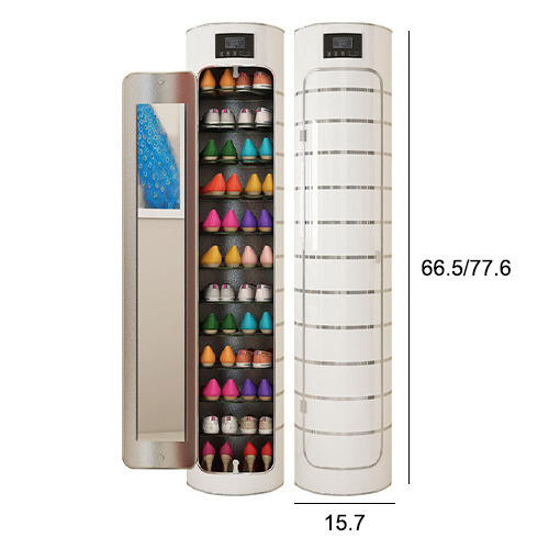 πβ¨ Rotating Shoe Cabinet with Mirror & Deodorizer β Large-Capacity & Hygienic!